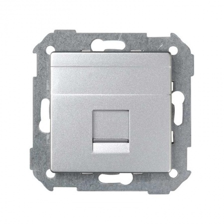Адаптер на 1 RJ45(12) коннектор 75528; 75540; 75541; 75544-39 защ. шторки Simon82 Detail алюм. 82005-93 393412