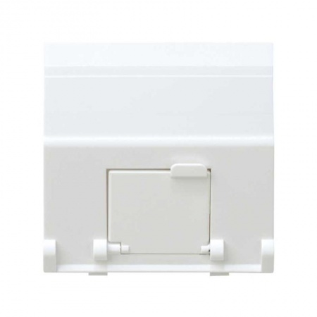 Адаптер на 1 RJ45(12) коннектор наклонный широкий Simon27 бел. 27081-35 405498
