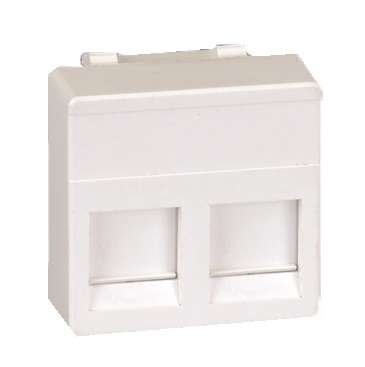 Адаптер на 2 RJ45 коннектора защ. шторки бел. Simon27 27486-35 245084