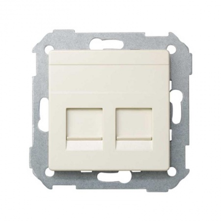 Адаптер на 2 RJ45(12) коннектора шторки Simon82 сл. кость 82006-31 405524