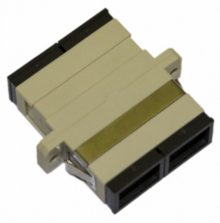 Адаптер проходной оптический FA-P11Z-DSC/DSC-N/BK-BG SC/PC-SC/PC MM duplex корпус пласт. беж.; черн. колпачки Hyperline 242823 1201803