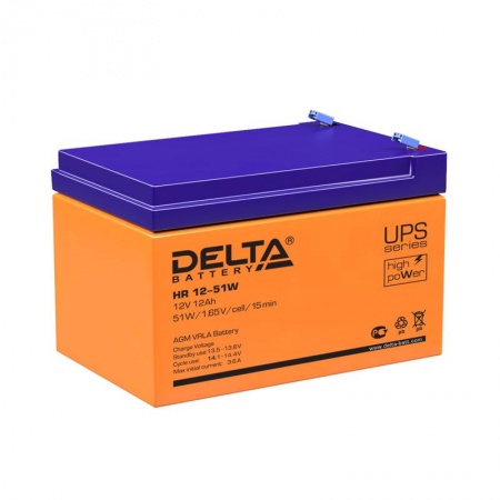 Аккумулятор 12В 51А.ч Delta HR 12-51W 294335