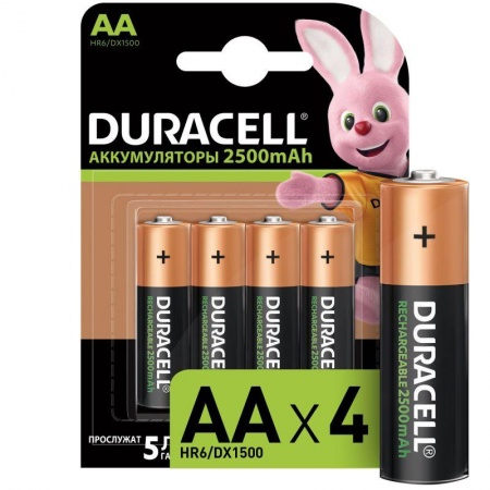 Аккумулятор HR6-4BL 2400мА.ч предзаряженные (блист.4шт) Duracell Б0014863 399414