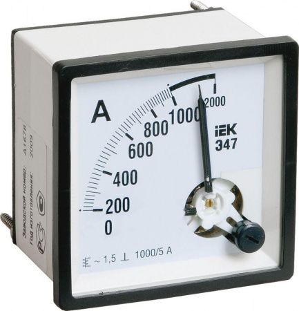 Амперметр Э47 96х96мм 1000/5А кл. точн. 1.5 ИЭК IPA20-6-1000-E 239304