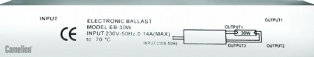 Аппарат пускорег. электромагнит. (ЭМПРА) В19 (для 15Вт 3011/3013/3016/3018/3021/3022 ) Camelion 4833 307741