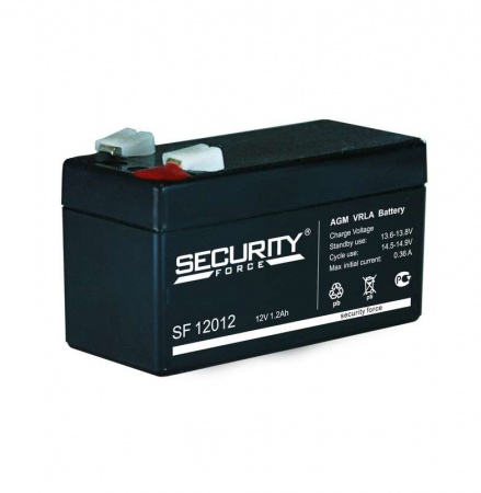 Батарея аккумуляторная 12В 1.2А.ч Security Force SF 12012 324942