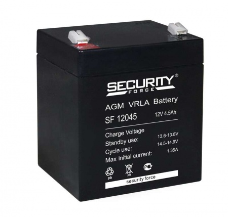Батарея аккумуляторная 12В 4.5А.ч Security Force SF 12045 261524