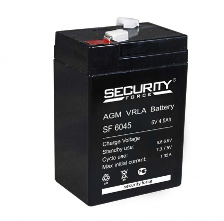 Батарея аккумуляторная 4.5А.ч 6В Security Force SF 6045 293970