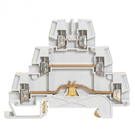 Блок клеммный Viking3 2.5кв.мм шаг 5мм 3 яруса PEN Leg 037152 1010277