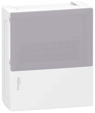 Бокс ОП MINI PRAGMA 1 ряд 8мод. бел. с дым. двер. IP40 SchE MIP12108T 154094