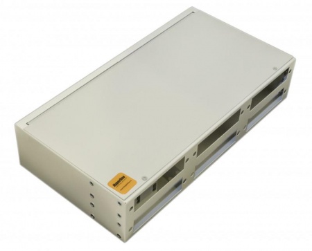 Бокс оптический FO-19R-2U-6хSLT-W140H42-48UN-GY универс. 19дюйм от 8 до 48 портов (SC duplex LC ST FC) (со спайс. пласт. без пигтейлов. и прох. адапт.) 2U сер. Hyperline 250431 442250