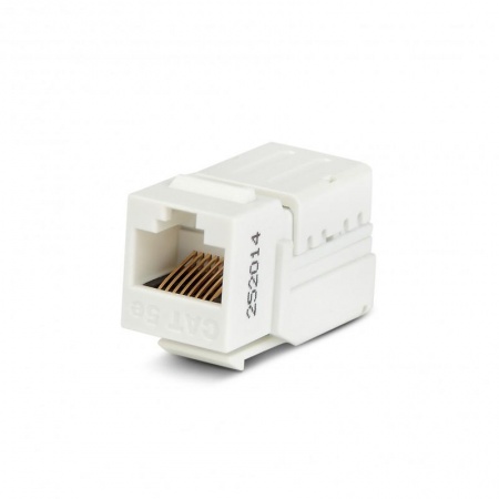 Вставка KJNE-8P8C-C5e-90-WH Keystone Jack RJ45(8P8C) кат. 5e 110 IDC зад. с помощью NE-TOOL бел. Hyperline 46653 346137