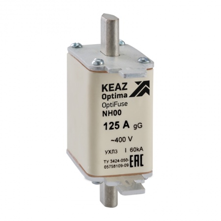 Вставка плавкая OptiFuse NH00 125 400AC 0 gG УХЛ3 КЭАЗ 144618 330753