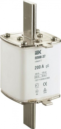 Вставка плавкая ППНИ-37 200А габарит 2 ИЭК DPP40-200 104179