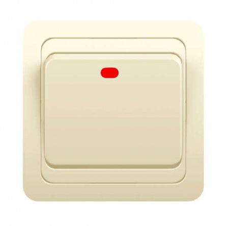 Выключатель 1-кл. СП CLASSIC 10А IP20 с индик. крем. POWERMAN 1156499 67957