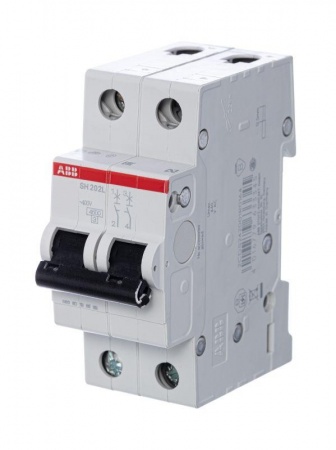 Выключатель автоматический модульный 2п C 10А 4.5кА SH202L ABB 2CDS242001R0104 84595