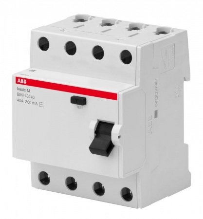 Выключатель диф. тока 4п 25А 30мА тип AC Basic M BMF41425 ABB 2CSF604041R1250 479625