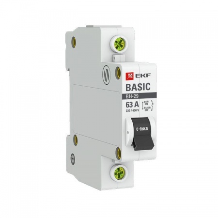 Выключатель нагрузки 1п 63А ВН-29 Basic EKF SL29-1-63-bas 1223398