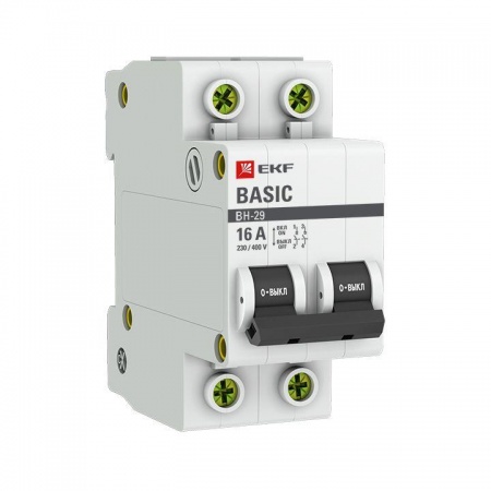 Выключатель нагрузки 2п 16А ВН-29 Basic EKF SL29-2-16-bas 1223399
