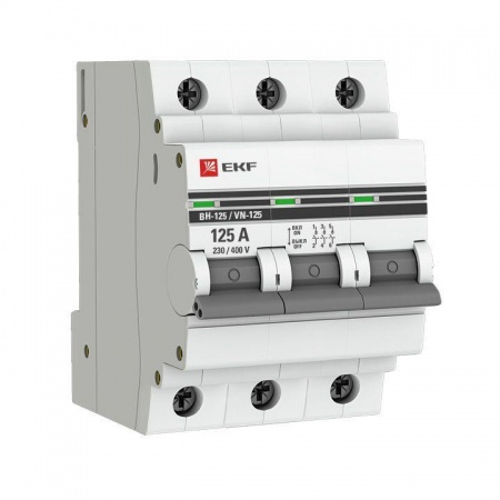 Выключатель нагрузки 3п 125А ВН-125 PROxima EKF SL125-3-125-pro 326074
