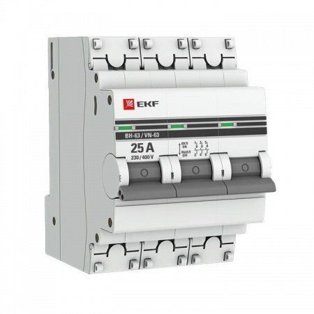 Выключатель нагрузки 3п 25А ВН-63 PROxima EKF SL63-3-25-pro 326062