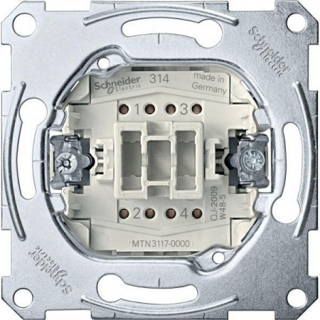 Выключатель проходной 1-кл. СП Merten Antique 10А IP20 SchE MTN3117-0000 262204