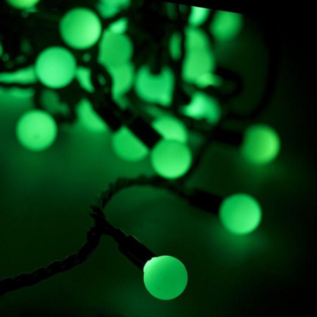 Гирлянда "LED ШАРИКИ" 20мх1.75см 200LED 16Вт 220В IP44 зел. NEON-NIGHT 303-504 125420