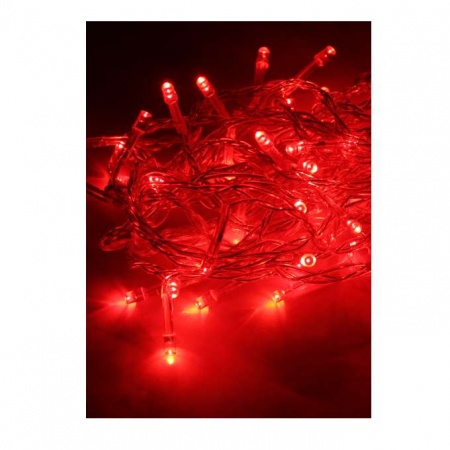 Гирлянда 8.8м (7.3+1.5) 80LED красн. прозр. провод 8 режимов мигания IP20 красн. Космос KOC_GIR80LED_R 273552