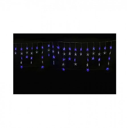 Гирлянда занавес светодиодная "Звездочки-1" ULD-E5505-196/DTK WHITE-BLUE STARS-1 бел. и син. 56LED 5.5х0.5м IP20 Uniel UL-00001410 444095