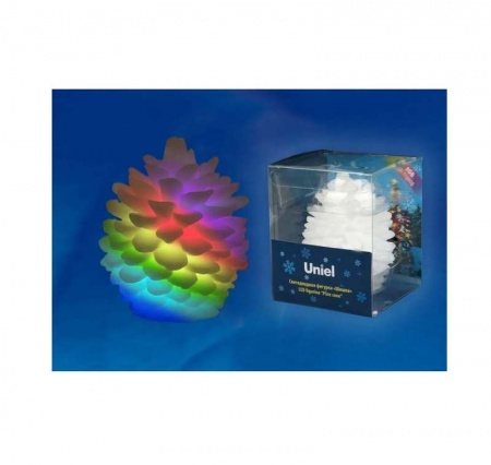 Гирлянда светодиодная «Шишка» ULD-F004 RGB PINE CONE на батарейке 6.5х8см Uniel UL-00001443 440107