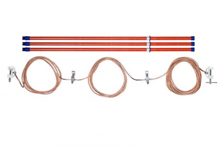 Заземление переносное ЗПЛ-10-3 Д 50кв.мм 3 штанги Диэлектрик Д323574 323574