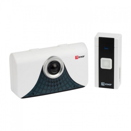Звонок беспроводной на батарейках черн.-бел. EKF DBB-D-001 1220404