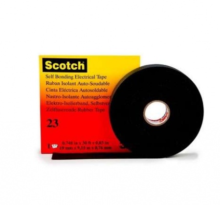 Изолента ЭПР самослипающаяся 19мм (рул.9.1м) Scotch 23 черн. 3М 7000007286 395577