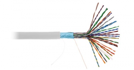 Кабель F/UTP 25 пар кат.5 класс D 100МГц ож BC чистая медь внутр. PVC нг(В) сер. (уп.305м) NETLAN EC-UF025-5-PVC-GY-3 516439
