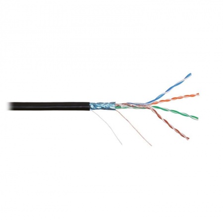 Кабель NIKOLAN F/UTP 4 пары кат.5e (класс D) тест по ISO/IEC 100МГц ож BC (чистая медь) 24AWG (0.50мм) внешний PE до -60град.С черн. (уп.305м) NIKOMAX NKL 4700B-BK 494150