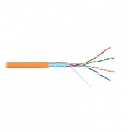 Кабель NIKOLAN F/UTP 4 пары кат.5e (класс D) тест по ISO/IEC 100МГц ож BC (чистая медь) 24AWG (0.511мм) внутр. LSZH нг(А)-HFLTx оран. (уп.305м) NIKOMAX NKL 9200C-OR 494145