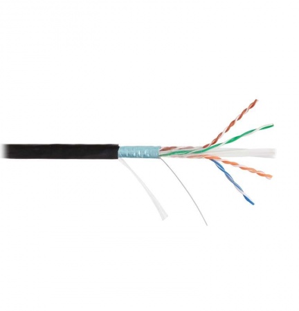 Кабель NIKOLAN F/UTP 4 пары кат.6 (класс E) тест по ISO/IEC 250МГц ож BC (чистая медь) 23AWG (0.57мм) внешний PE до -60град.С черн. (уп.305м) NIKOMAX NKL 4740B-BK 494149