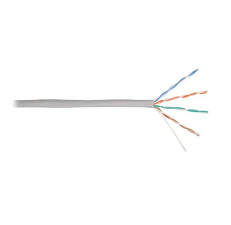 Кабель NIKOLAN U/UTP 4 пары кат.5e (класс D) тест по ISO/IEC 100МГц ож BC (чистая медь) 24AWG (0.50мм) внутр. PVC нг(А) сер. (уп.305м) NIKOMAX NKL 4100A-GY 494157