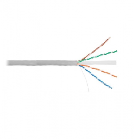 Кабель NIKOLAN U/UTP 4 пары кат.6 (класс E) тест по ISO/IEC 250МГц ож BC (чистая медь) 23AWG (0.57мм) внутр. PVC нг(А) сер. (уп.305м) NIKOMAX NKL 4140A-GY 494155
