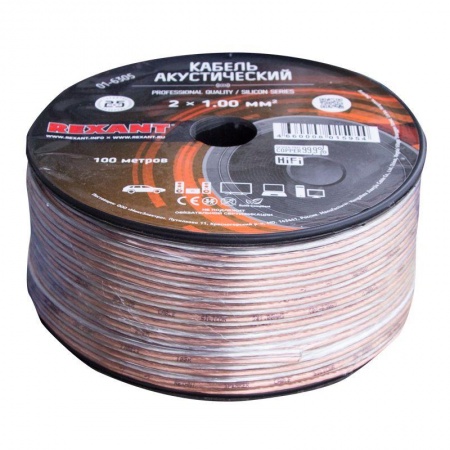 Кабель Stereo 2х1.0 SILICON 100м (м) Rexant 01-6305 225303