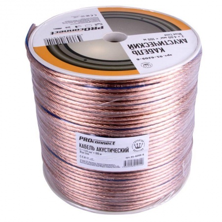 Кабель Stereo 2х4 BLUE LINE 100м (м) PROCONNECT 01-6209-6 298868