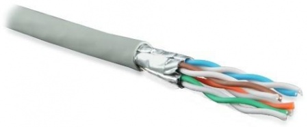 Кабель витая пара UFTP4-C6A-S23-IN-LSZH-GY-500 U/FTP кат. 6a (10GBE) 4 пары (23AWG) ож (solid) кажд. пара в экране без общего экрана LSZH сер. (500м) Hyperline 361951 442075