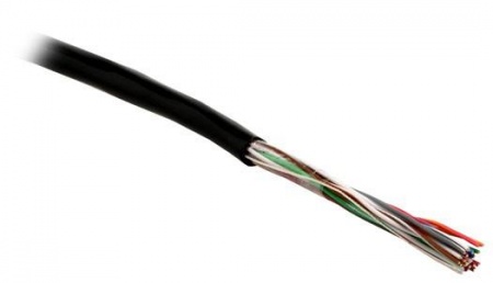 Кабель витая пара UUTP10-C3-S24-OUT-PE-BK U/UTP кат.3 10 пар (24 AWG) ож (solid) внешн. PE черн. Hyperline 19862 1201485