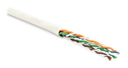 Кабель витая пара UUTP4-C6-P24-NCR-IN-LSZH-WH-100 U/UTP кат.6 4 пары (24 AWG) мж (patch) без разделит. LSZH нг(С)-HF бел. (уп.100м) Hyperline 273527 1203277