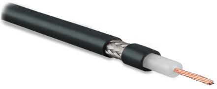 Кабель коаксиальный COAX-RG58-500 RG-58 50Ом жил. - 20 AWG общ. d4.95мм PVC черн.(уп.500м) Hyperline 254850 1201381
