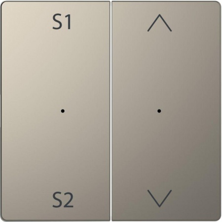 Клавиша двойная Merten D-Life PlusLink с S1/S2 вверх/вниз SD никель SchE MTN5227-6050 471793