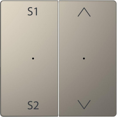 Клавиша двойная Merten D-Life PlusLink с S1/S2 вверх/вниз SD никель SchE MTN5227-6050 471793