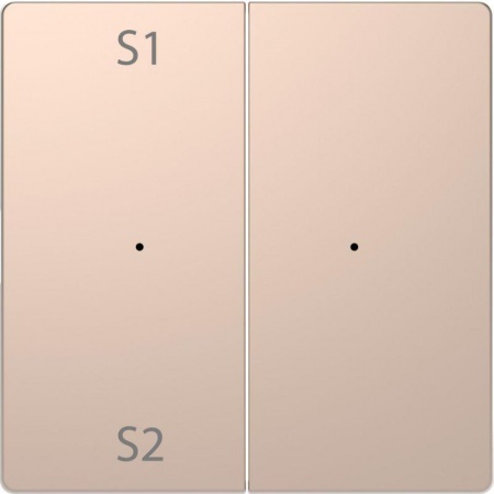 Клавиша двойная Merten D-Life PlusLink с S1/S2 пусто SD шампань SchE MTN5226-6051 471787