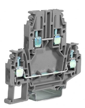 Клемма DBC.4/GR проходная 4кв.мм 2 уровня винт. ДКС ZDB400GR 482495