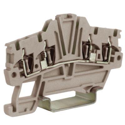 Клемма пруж. HMM.1/2+2/GR 1.5кв.мм сер. ДКС ZHM420GR 235008